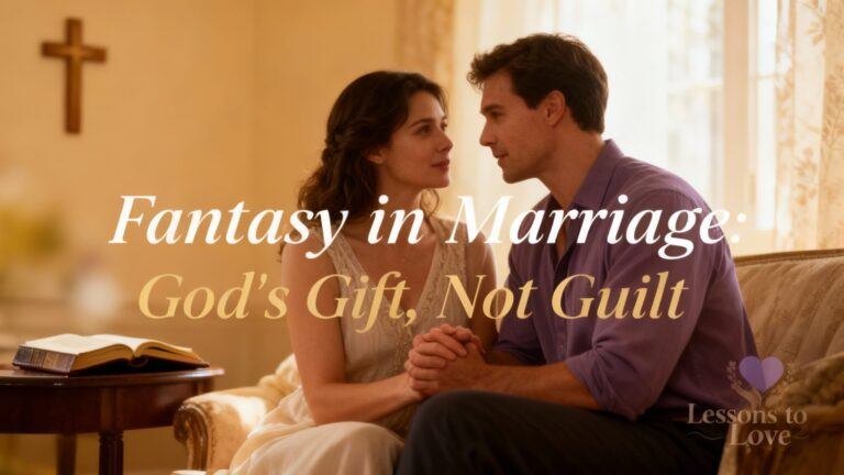 Married Christian couple in intimate conversation about fantasy and intimacy, representing the biblical role of desire in marriage without guilt.